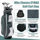 14 Dividers Golf Cart Bag With 7 Zippered Pocket