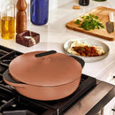 3.5 Q Enameled Cast Iron Braiser with Lid Light Mist