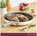 10" Nonstick Hard Anodized Frying Pan - Cream