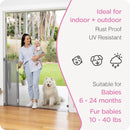 Retractable Baby Gate - Gray