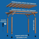 14×10 Fairhaven Pergola Rustic Finish