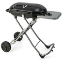 15000 BTU Portable Propane BBQ Grill With Wheels and Side Shelf-Black
