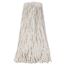 Boardwalk Mop Head, Premium Standard Head, Cotton Fiber, 32Oz, White, 12/Carton - BWK232C