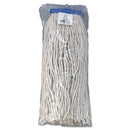 Boardwalk Mop Head, Economical Lie-Flat Head, Cotton Fiber, 20Oz, White, 12/Carton - BWK720C