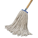 Boardwalk Mop Head, Economical Lie-Flat Head, Cotton Fiber, 20Oz, White, 12/Carton - BWK720C