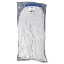 Boardwalk Mop Head, Economical Lie-Flat Head, Rayon Fiber, 20Oz, White, 12/Carton - BWK720R