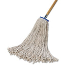 Boardwalk Mop Head, Economical Lie-Flat Head, Cotton Fiber, 32Oz, White, 12/Carton - BWK732C