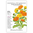 Calendula Pot Marigold, Pacific Beauty Blend Botanical Interests Seeds