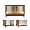 Scoot 3-in-1 Convertible Crib with Toddler Rail - Natural Walnut