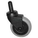 Rubbermaid Replacement Swivel Bayonet Casters, 3" Wheel, Thermoplastic Rubber, Black - SGSFG7570L20000