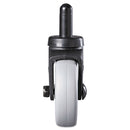 Rubbermaid Replacement Swivel Bayonet Casters, 3" Wheel, Thermoplastic Rubber, Black - SGSFG7570L20000