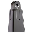Rubbermaid Groundskeeper Cigarette Waste Collector, Pyramid, 1 Gal, Plastic/Steel, Black - RCP257088BLA