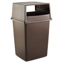 Rubbermaid Glutton Receptacle, Hooded Top Without Door, Rectangular, 23W X 26.63D X 13H, Brown - RCP256VBRO