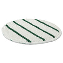 Rubbermaid Low Profile Scrub-Strip Carpet Bonnet, 19" Diameter, White/Green - RCPP269EA