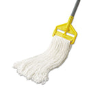 Rubbermaid Economy Cut-End Rayon Mop Head, 24Oz, 1" Band, White, 12/Carton - RCPV418