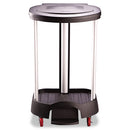 Rubbermaid Premium Step-On Linen Hamper, 30 Gal, 20.38W X 22.25D X 37.88H, Aluminum/Plastic, Black - RCP6300BLA