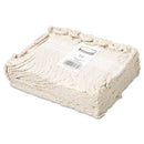 Rubbermaid Economy Cut-End Cotton Wet Mop Head, 20Oz, 1" Band, White, 12/Carton - RCPV117