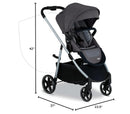 Grove Modular Lightweight Baby Stroller - Pindot Stone