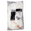 Rubbermaid Premium Cut-End Rayon Mop Head, 16Oz, White, 1" Orange Band, 12/Carton - RCPF416WHI