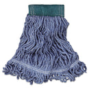 Rubbermaid Super Stitch Blend Mop Head, Medium, Cotton/Synthetic, Blue, 6/Carton - RCPD252BLU