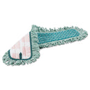 Rubbermaid Hygen Microfiber Fringed Dust Mop Pad, 24W X 9D, Green - RCPQ42600GR00