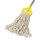 Rubbermaid Premium Cut-End Cotton Wet Mop Head, 24Oz, White, 1" Orange Band, 12/Carton - RCPF11812