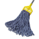 Rubbermaid Universal Headband Mop Head, Cotton/Synthetic, 24Oz, Blue, 12/Carton - RCPE238