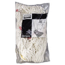 Rubbermaid Web Foot Wet Mop Head, Shrinkless, Cotton/Synthetic, White, Small, 6/Carton - RCPA251WHI