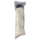 Rubbermaid Replacement Mop Head For Mop/Handle Combo, Cotton, White, 12/Carton - RCPG04300