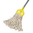 Rubbermaid Economy Cut-End Cotton Wet Mop Head, 16Oz, 1" Band, White, 12/Carton - RCPV116