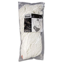 Rubbermaid Premium Cut-End Rayon Mop Head, 24Oz, White, 1" Orange Band, 12/Carton - RCPF41812