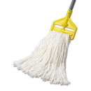 Rubbermaid Premium Cut-End Rayon Mop Head, 16Oz, White, 1" Orange Band, 12/Carton - RCPF416WHI