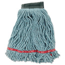 Rubbermaid Web Foot Wet Mop Head, Shrinkless, Cotton/Synthetic, Green, Medium, 6/Carton - RCPA252GRE