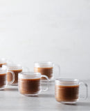Clear Coffee Cups - 12 oz, Set of 6