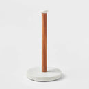 Wood and Marble Paper Towel Holder