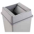 Rubbermaid Untouchable Square Swing Top Lid, Plastic, 20.13W X 20.13D X 6.25H, Gray - RCP2664GRAY