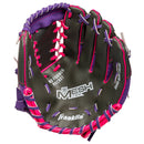 Franklin Sports 9.5'' Meshtek Glove with Ball - Purple/Pink