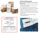 Brady 19 in Absorbent Pad, Fluids Absorbed: Oil-Based Liquids, Heavy, 26 gal, 100 PK - OP100