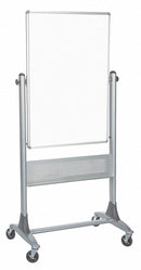 MooreCo Gloss-Finish Plastic Dry Erase Board, Mobile/Casters, 40 inH x 30 inW, White - 669RU-HH