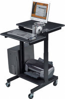 MooreCo A/V Workstation, 2 Shelf, Black - 85052