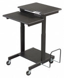 MooreCo A/V Workstation, 2 Shelf, Black - 85052