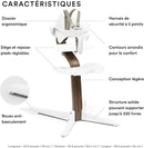 Nomi High Chair - White/Walnut