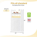 2-in-1 Breathable Two-Sided Portable Mini Crib Mattress - White