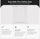 Walk-Thru Safety Gate for Baby and Pets - White