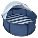 Baby Playpen with Anti-UV Canopy - Blue and White