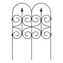 Garden Zone Magnolia No Dig Decorative Border Fence Section, Black, 32 in. x 24 in.