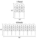 Garden Zone Magnolia No Dig Decorative Border Fence Section, Black, 32 in. x 24 in.