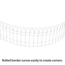 Garden Zone Scroll Top Rolled Garden Border, White, 14 in. x 20 ft.
