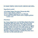 Country Home Creations No-Bake Triple Chocolate Cheesecake Mix, 5 oz.