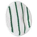 Rubbermaid Low Profile Scrub-Strip Carpet Bonnet, 17" Diameter, White/Green - RCPP267